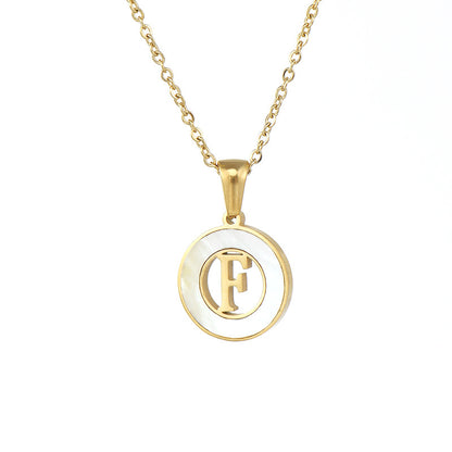 Fashion Letter Stainless Steel Pendant Necklace