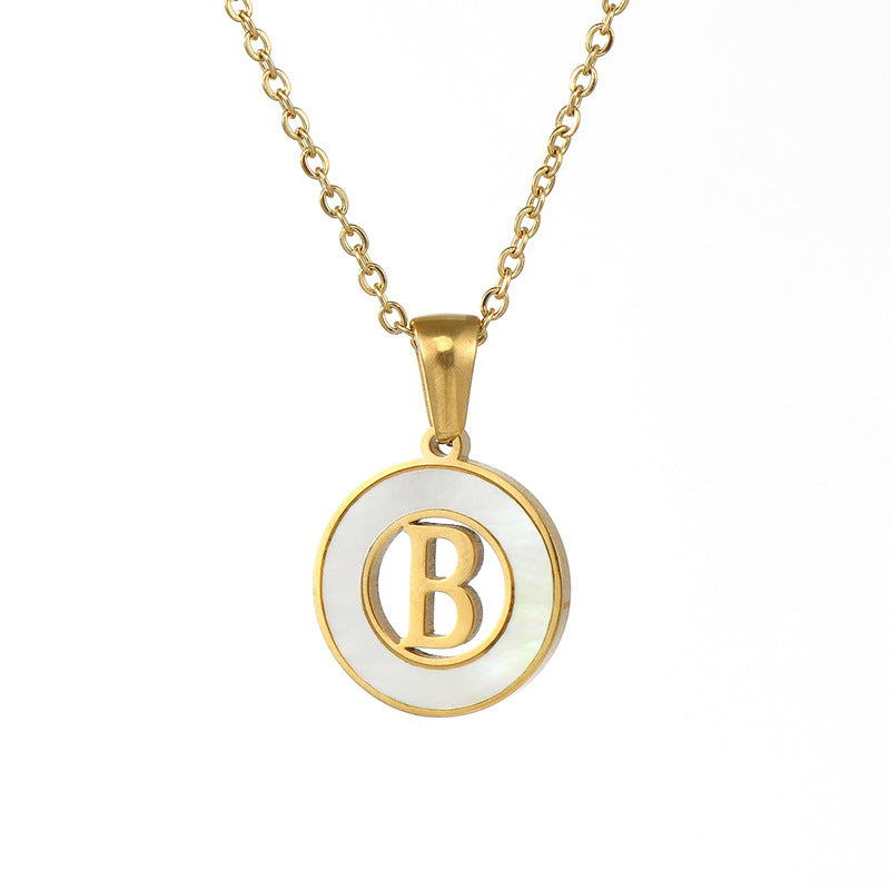 Fashion Letter Stainless Steel Pendant Necklace