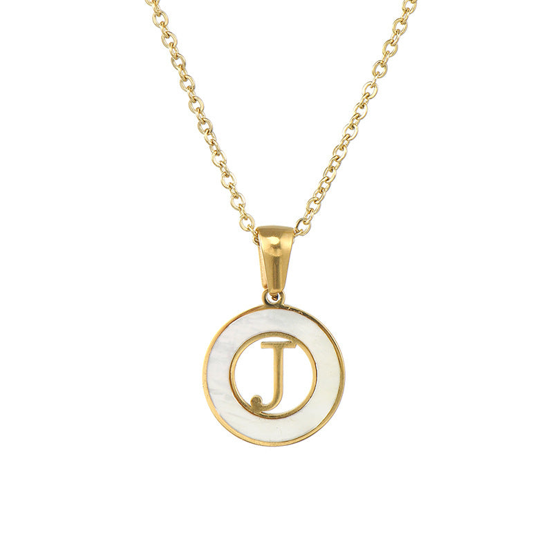 Fashion Letter Stainless Steel Pendant Necklace