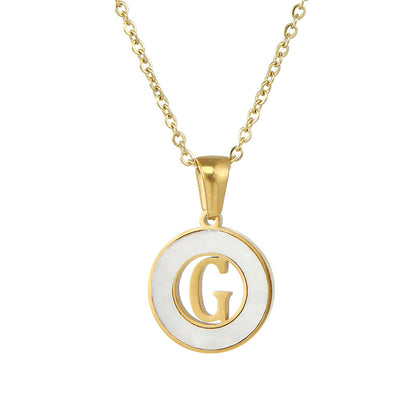 Fashion Letter Stainless Steel Pendant Necklace