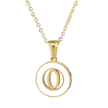 Fashion Letter Stainless Steel Pendant Necklace