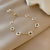 Fashion Heart Shape Copper Pearl Inlay Artificial Gemstones Bracelets 1 Piece