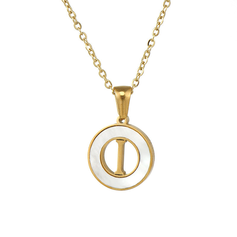 Fashion Letter Stainless Steel Pendant Necklace