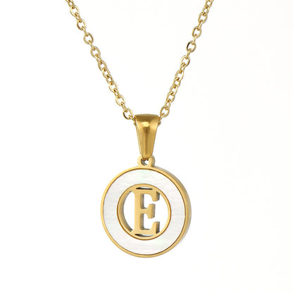 Fashion Letter Stainless Steel Pendant Necklace