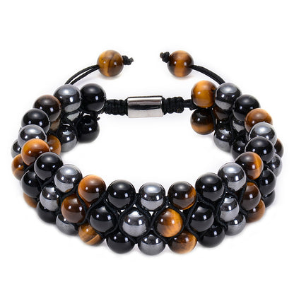 Fashion Colorful Agate Beaded Unisex Bracelets 1 Piece