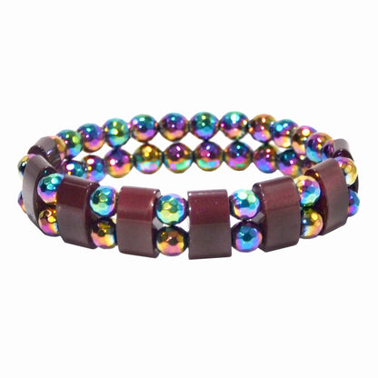 Simple Style Colorful Obsidian Beaded Unisex Bracelets 1 Piece