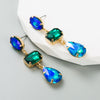 Fashion Geometric Alloy Rhinestones Women'S Earrings 1 Pair