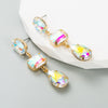 Fashion Geometric Alloy Rhinestones Women'S Earrings 1 Pair