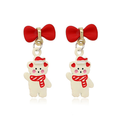 Cute Geometric Alloy Enamel Women's Earrings 1 Pair