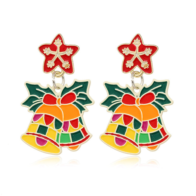 Cute Geometric Alloy Enamel Women's Earrings 1 Pair