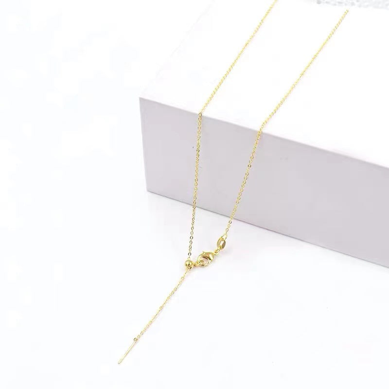 Fashion Geometric Titanium Steel Chain Necklace