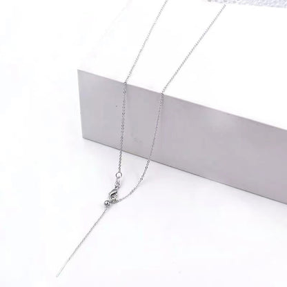 Fashion Geometric Titanium Steel Chain Necklace