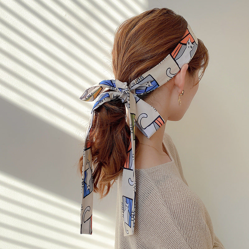 Retro Polka Dots Flower Cloth Stripe Hair Band