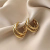 Simple Style Geometric Alloy Gold Plated Women's Earrings 1 Pair