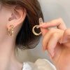 Simple Style Geometric Alloy Gold Plated Women's Earrings 1 Pair