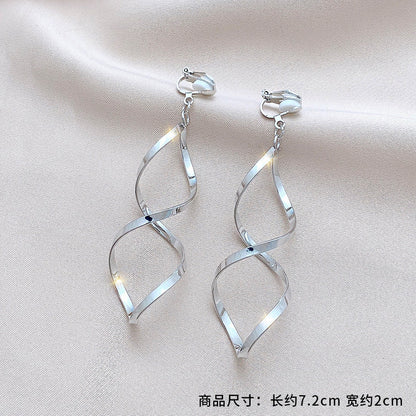 Fashion Geometric Alloy Plating Artificial Gemstones Women's Ear Clips 1 Pair