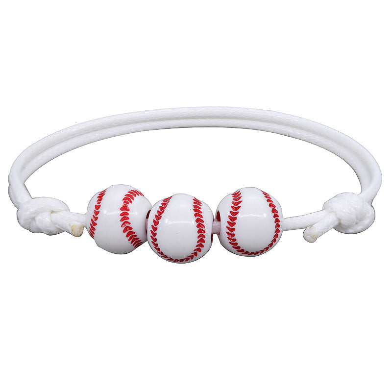 Simple Style Basketball Football Arylic Unisex Bracelets