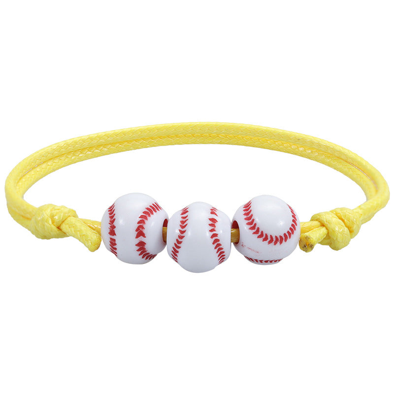 Simple Style Basketball Football Arylic Unisex Bracelets