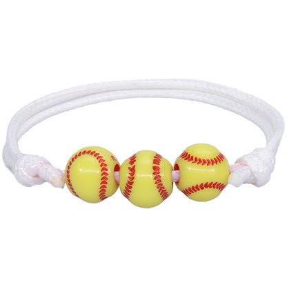 Simple Style Basketball Football Arylic Unisex Bracelets