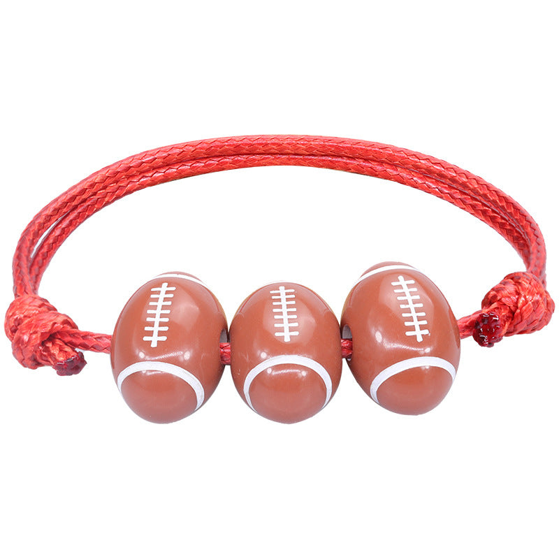 Simple Style Basketball Football Arylic Unisex Bracelets