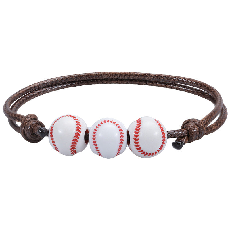 Simple Style Basketball Football Arylic Unisex Bracelets