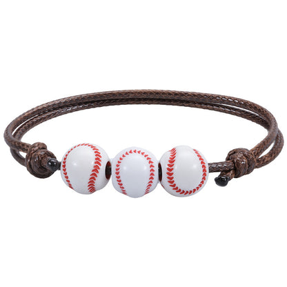 Simple Style Basketball Football Arylic Unisex Bracelets