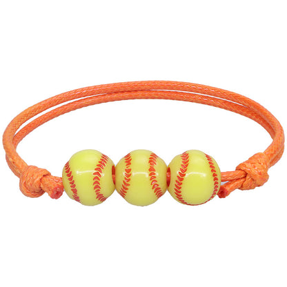 Simple Style Basketball Football Arylic Unisex Bracelets