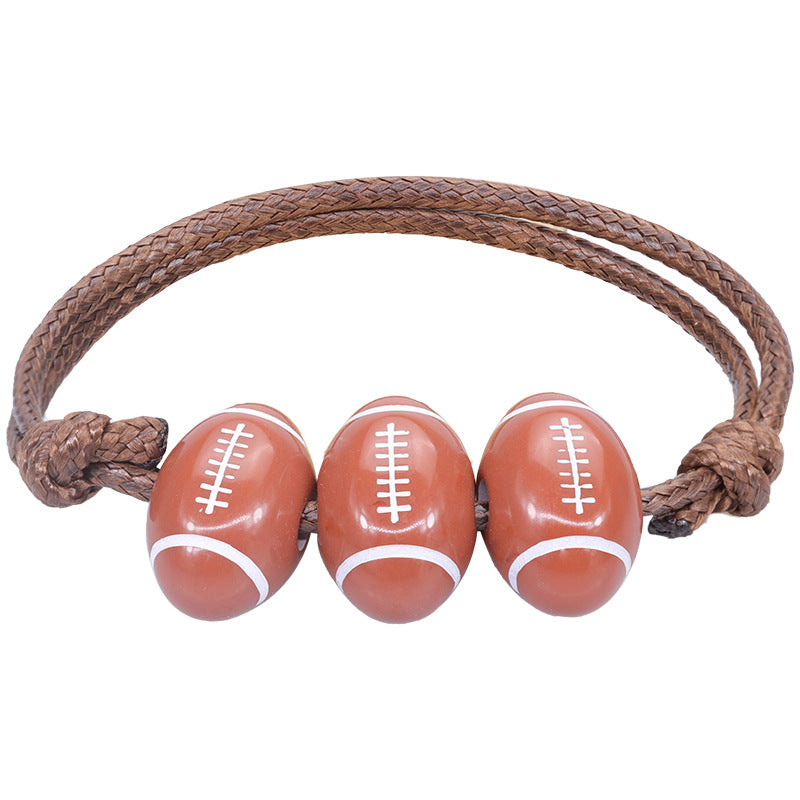 Simple Style Basketball Football Arylic Unisex Bracelets