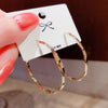 Simple Style Geometric Alloy Gold Plated Women's Earrings 1 Pair