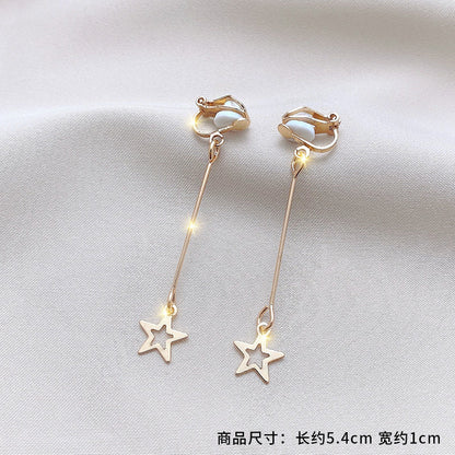 Fashion Geometric Alloy Plating Artificial Gemstones Women's Ear Clips 1 Pair