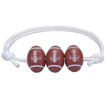 Simple Style Basketball Football Arylic Unisex Bracelets