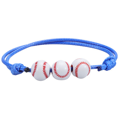 Simple Style Basketball Football Arylic Unisex Bracelets