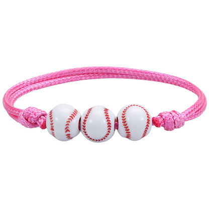 Simple Style Basketball Football Arylic Unisex Bracelets