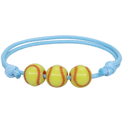 Simple Style Basketball Football Arylic Unisex Bracelets