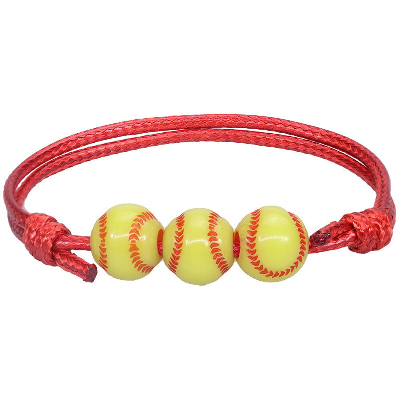 Simple Style Basketball Football Arylic Unisex Bracelets