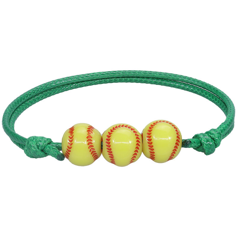 Simple Style Basketball Football Arylic Unisex Bracelets