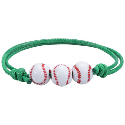 Simple Style Basketball Football Arylic Unisex Bracelets