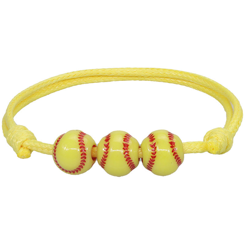 Simple Style Basketball Football Arylic Unisex Bracelets