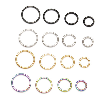 Simple Style Circle Stainless Steel Plating Nose Ring