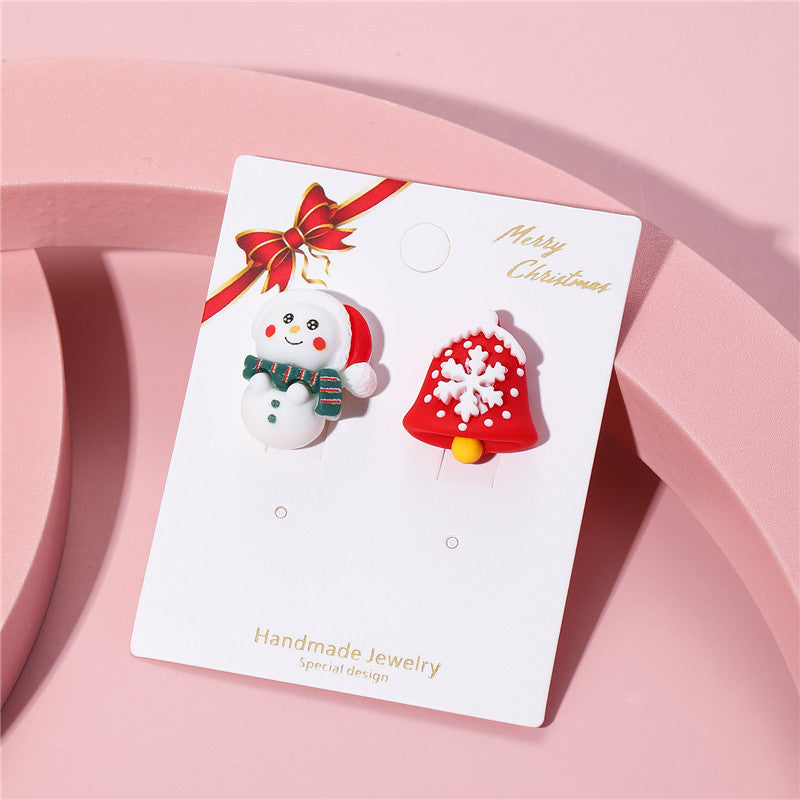 Cute Christmas Hat Resin Kid's Ear Clips 1 Pair