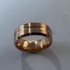 New Simple Titanium Steel Beveled Edge Slotted Color Ring Wholesale Gooddiy