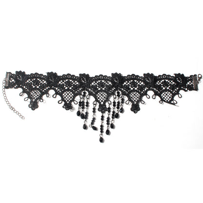 Gothic Solid Color Lace Halloween Women's Choker