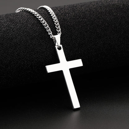 Fashion Cross Stainless Steel Pendant Necklace 1 Piece