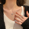 Fashion Heart Shape Alloy Pearl Plating Inlay Artificial Gemstones Women's Pendant Necklace 1 Piece