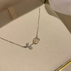 Fashion Heart Shape Alloy Pearl Plating Inlay Artificial Gemstones Women's Pendant Necklace 1 Piece