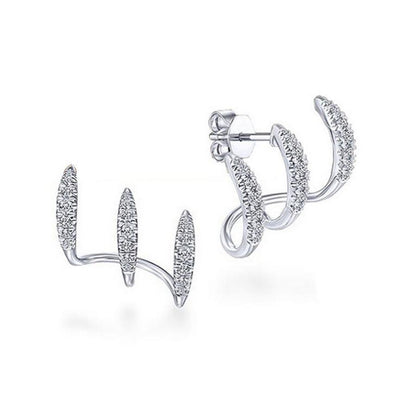 Fashion Geometric Alloy Inlay Artificial Rhinestones Women's Ear Studs 1 Pair