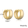 Fashion Circle Copper Gold Plated Hoop Earrings 1 Pair