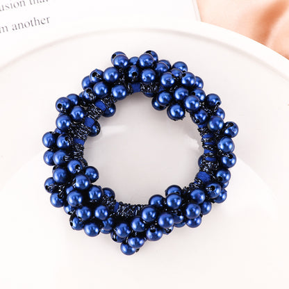 Retro Geometric Cloth Beaded Hair Tie