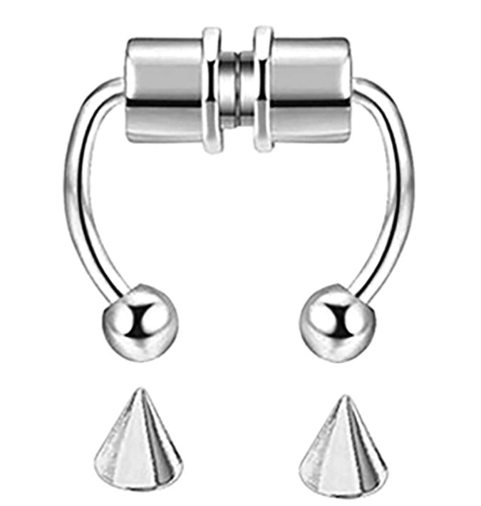 Pastoral Geometric Stainless Steel Nose Ring 1 Piece