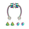 Pastoral Geometric Stainless Steel Nose Ring 1 Piece